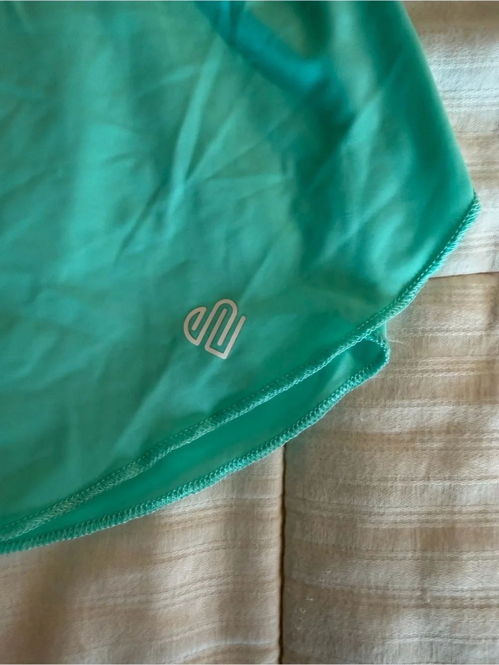 Justice Light Aqua Athletic Shorts with Black Drawstring